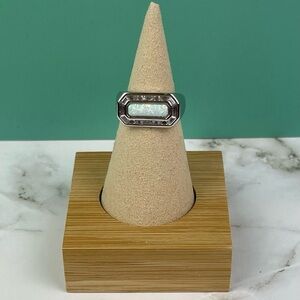 Bomb Party Opal Aura Milky White Opal Ring Size 6